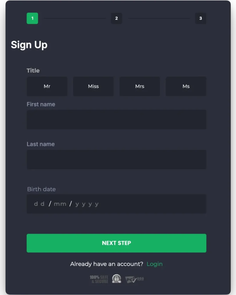 7bet sign up